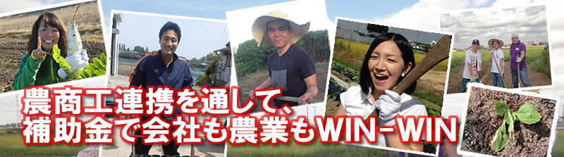 農商工連携を通して、補助金で会社も農業もＷＩＮ-ＷＩＮ